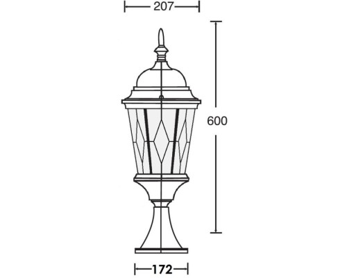 Наземный фонарь ASTORIA 2M 91404M Gb ромб Oasis Light