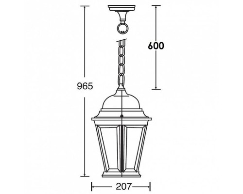 Уличный светильник подвесной  91405L Gb Oasis Light