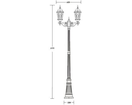 Наземный фонарь  91409MA Bl ромб Oasis Light