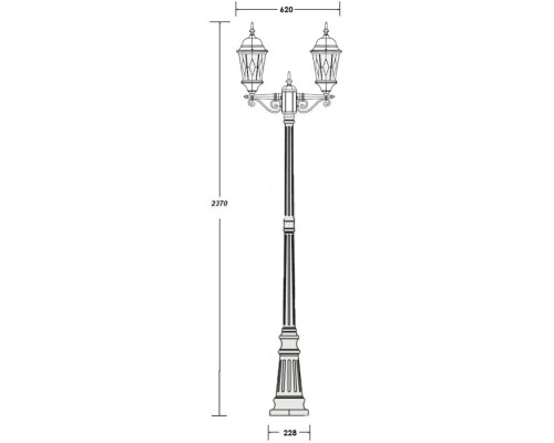 Наземный фонарь ASTORIA 2M 91409MA Gb ромб Oasis Light