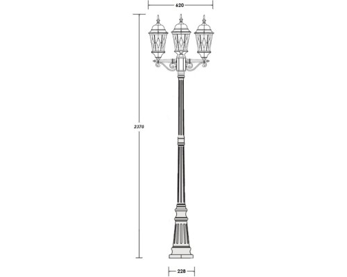 Наземный фонарь ASTORIA 2M 91409MB Bl ромб Oasis Light
