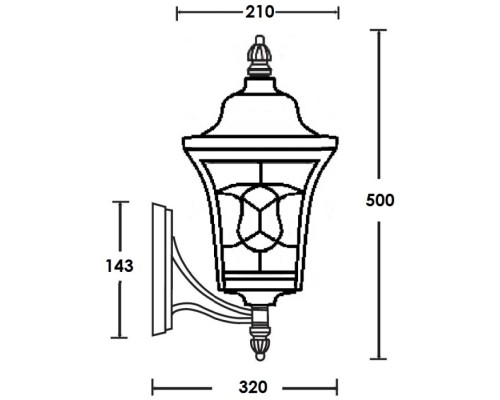 Настенный фонарь уличный VENECIA 2L 91801L/04 Bl Oasis Light