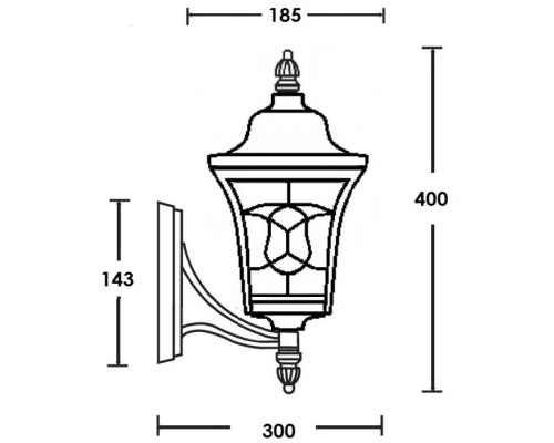 Настенный фонарь уличный VENECIA 2S 91801S/04 Bl Oasis Light
