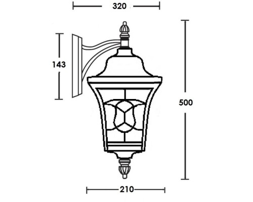 Настенный фонарь уличный VENECIA 2L 91802L/04 Bl Oasis Light