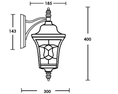 Настенный фонарь уличный VENECIA 2S 91802S/04 Bl Oasis Light