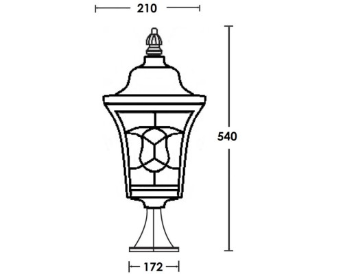 Наземный фонарь VENECIA 2L 91804L Bl Oasis Light