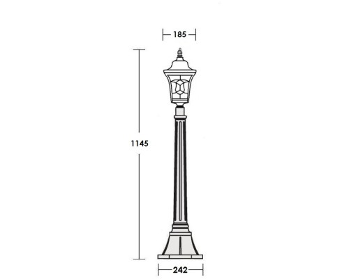 Наземный фонарь VENECIA 2S 91807S Bl Oasis Light