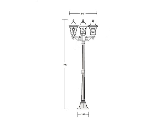Наземный фонарь VENECIA 2L 91808LB Bl Oasis Light