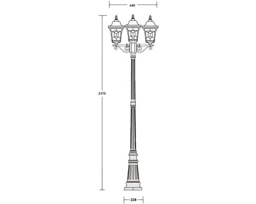 Наземный фонарь VENECIA 2L 91809LB Bl Oasis Light