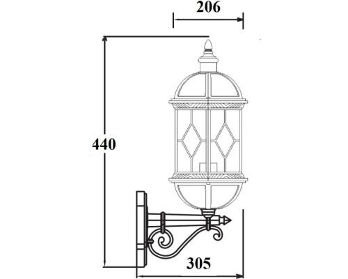 Настенный фонарь уличный SORENTO 92601/02 Bl Oasis Light
