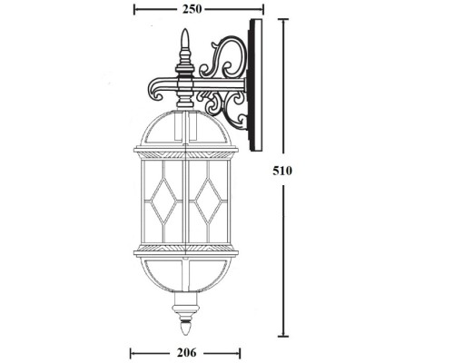 Настенный фонарь уличный SORENTO 92602/08 Bl Oasis Light