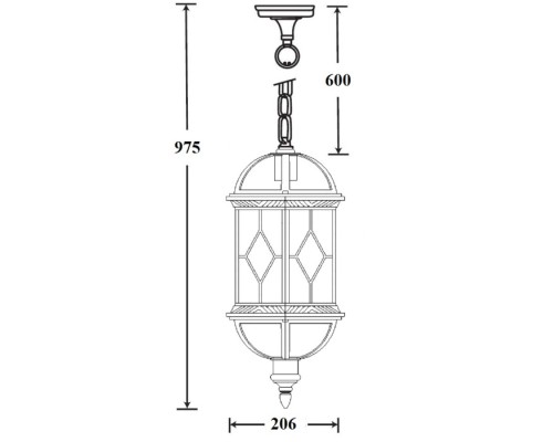 Уличный светильник подвесной SORENTO 92605 Bl Oasis Light