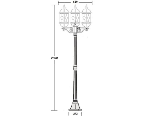 Наземный фонарь SORENTO 92608B Bl Oasis Light