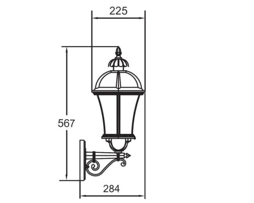 Настенный фонарь уличный ROMA L 95201L/02 W Oasis Light