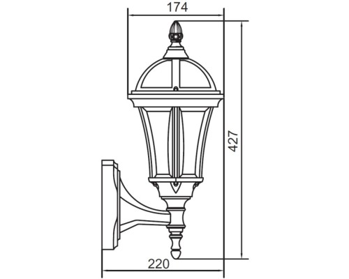 Настенный фонарь уличный ROMA S 95201S/04 Gb Oasis Light