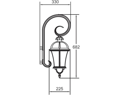 Настенный фонарь уличный ROMA L 95202L/18 Gb Oasis Light