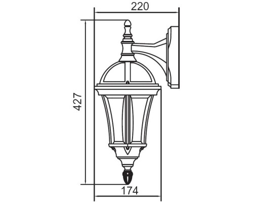 Настенный фонарь уличный ROMA S 95202S/04 Gb Oasis Light