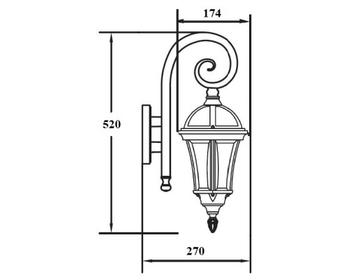 Настенный фонарь уличный ROMA S 95202S/18 Bl Oasis Light