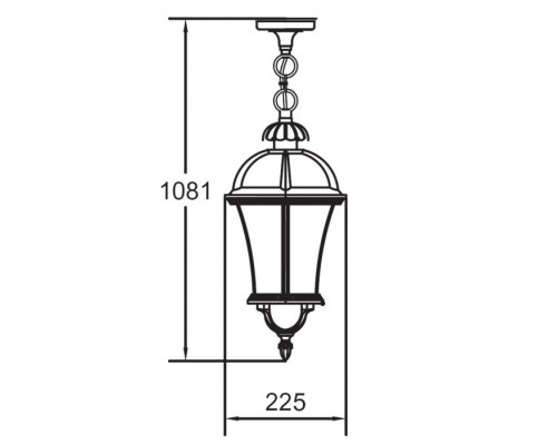 Уличный светильник подвесной  95205L Bl Oasis Light