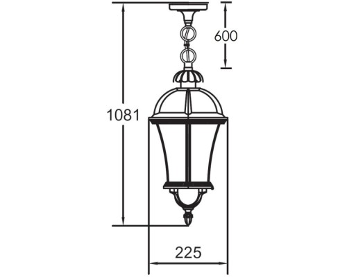Уличный светильник подвесной ROMA L 95205L W Oasis Light