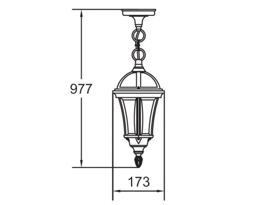 Уличный светильник подвесной  95205S Gb Oasis Light