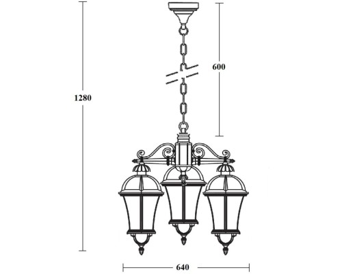Уличный светильник подвесной ROMA L 95270L/3 W Oasis Light