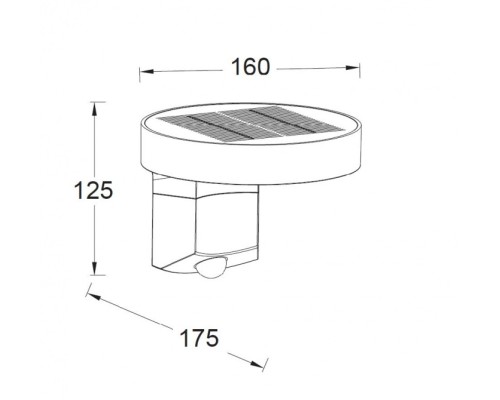 Настенный светильник уличный  P9067-Pir Gr Oasis Light