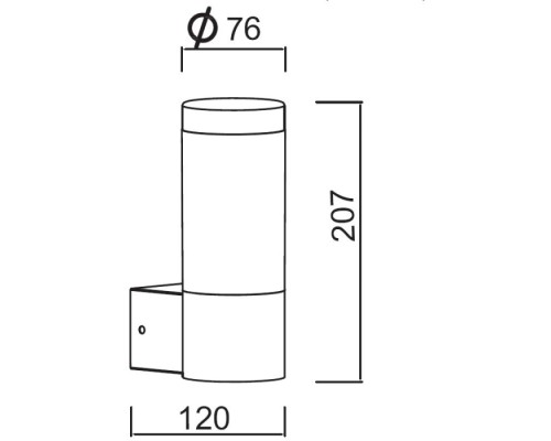 Настенный светильник уличный INOX  LED ST0081 SS Oasis Light
