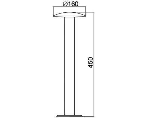 Наземный светильник INOX LED ST031002-450 SS Oasis Light