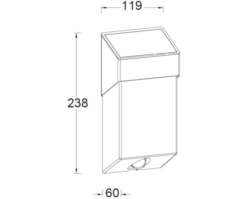 Настенный светильник уличный SOLAR ST9079 SS Oasis Light