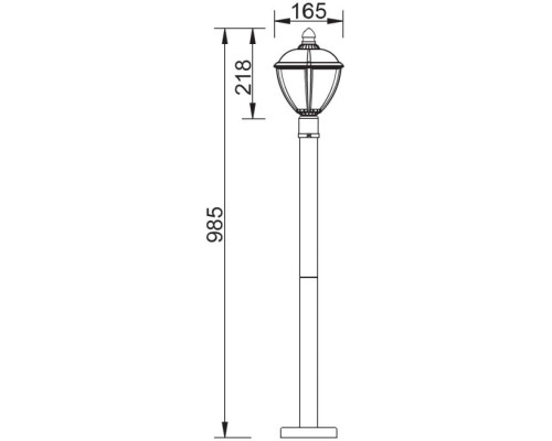 Наземный фонарь UNITE W12603-990 Bl Oasis Light