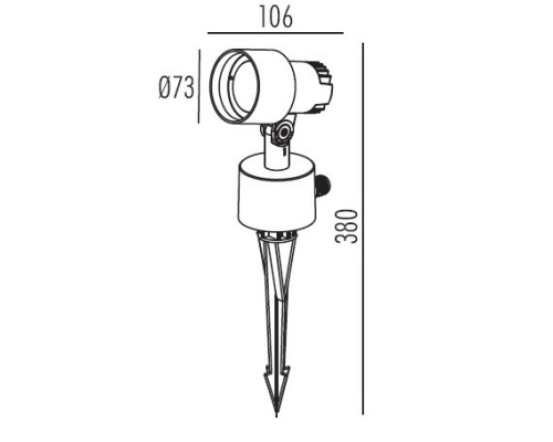 Грунтовый светильник  W12637 Gr Oasis Light