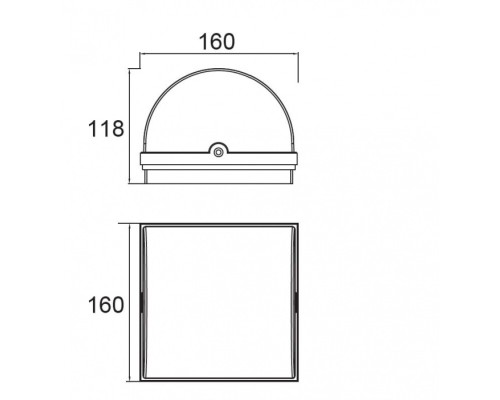 Настенный светильник уличный  W1838S-LED Gr Oasis Light