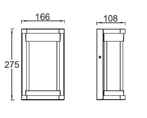 Настенный светильник уличный  W1857-3K Bl Oasis Light
