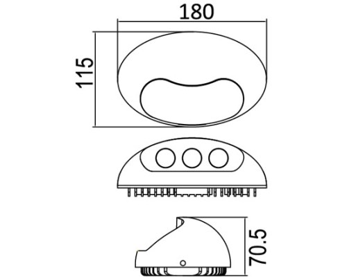 Архитектурная подсветка SIDNEY LED W1860 Gr Oasis Light