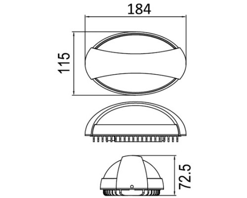 Архитектурная подсветка SIDNEY LED W1861 Gr Oasis Light