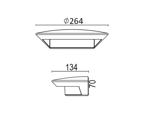Настенный светильник уличный  W1880S S Oasis Light