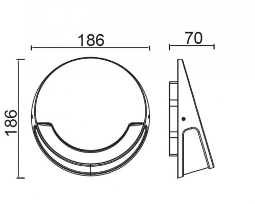 Настенный светильник уличный  W1882 Gr Oasis Light