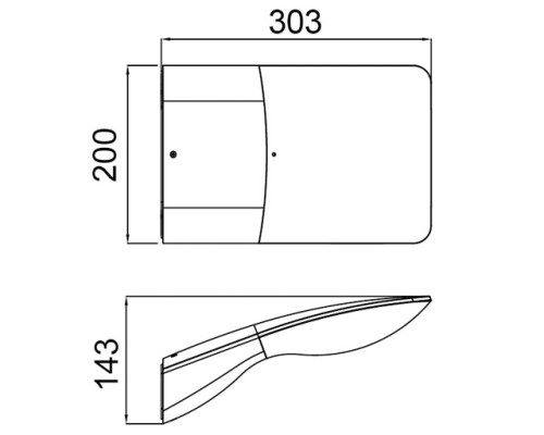 Уличный консольный светильник  W1895-3K Gr Oasis Light