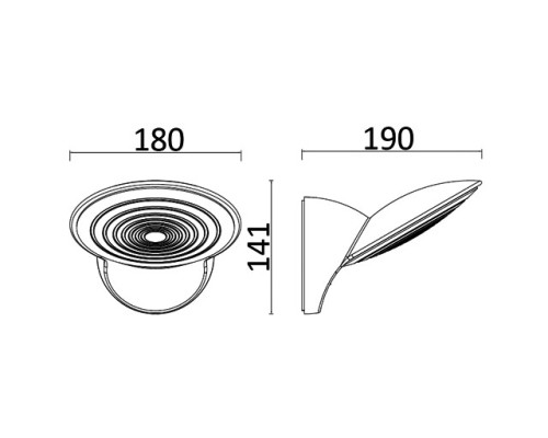 Настенный светильник уличный  W1896-3K Gr Oasis Light