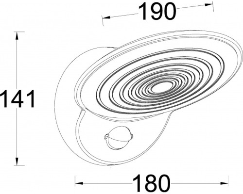Настенный светильник уличный SIDNEY LED W1896-PiR-3K Gr Oasis Light