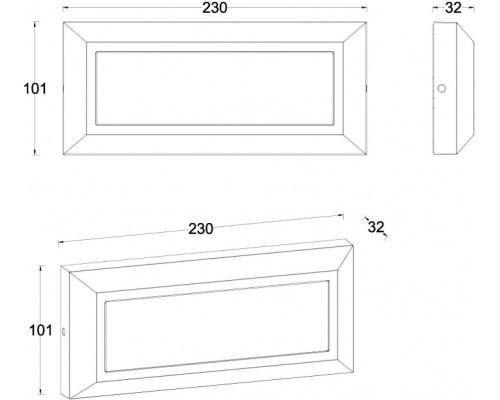 Настенный светильник уличный Встраиваемые светильники c LED W1916A Gr Oasis Light