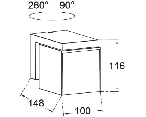 Настенный светильник уличный TUBE LED W1938-1 Gr Oasis Light