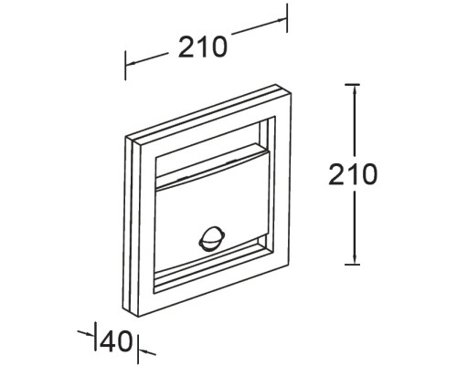 Настенный светильник уличный SIDNEY LED W1943-PiR-3К Gr Oasis Light