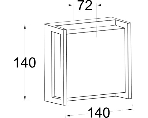 Настенный светильник уличный QUBO W1954-3K Gr Oasis Light