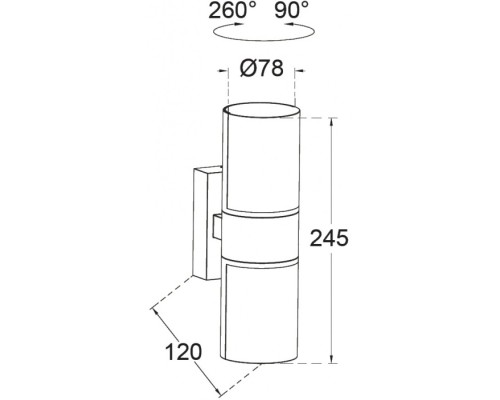 Архитектурная подсветка BRISBANE LED W1981-2 Gr Oasis Light