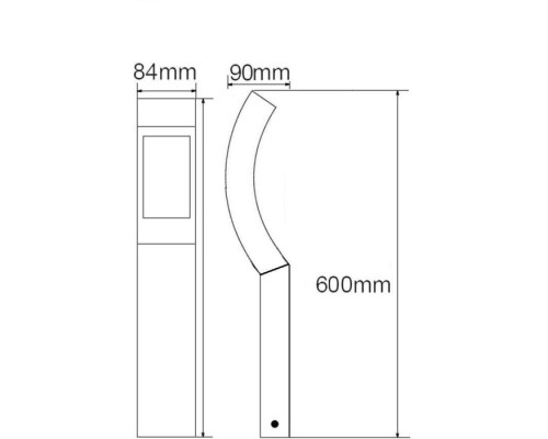 Наземный светильник COBRA ll W2143-600 Gr Oasis Light