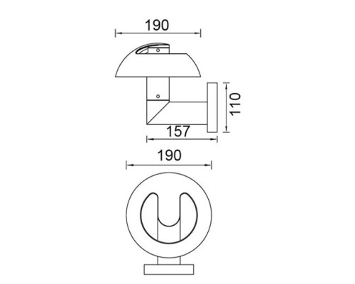 Настенный светильник уличный  W2251S GR Oasis Light