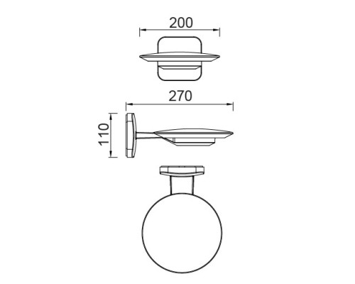 Настенный светильник уличный  W2256S Gr Oasis Light