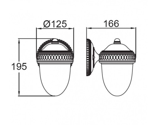Настенный фонарь уличный  W2402 Bl Oasis Light